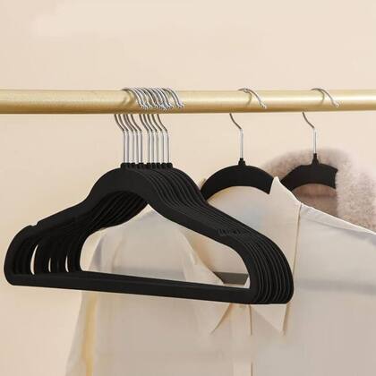 Imagem de Kit C/ 3 Cabide Aveludado C/ Gancho Organizador P/ Roupas Paramount
