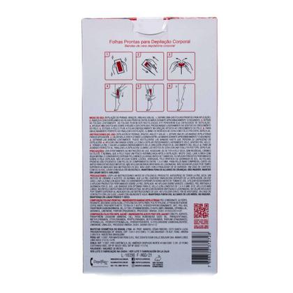Imagem de Kit c/ 3 Caixas de Folhas para Depilação Corporal Morango depilflax c/24 unid