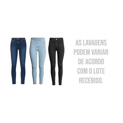 Imagem de Kit c/3 Calças Jeans Skinny Femininas Elastano Slim Estica 448