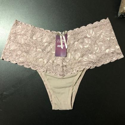 Imagem de Kit c/ 3 Calcinha Cintura Alta Cós Rendado Bruvi