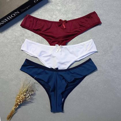 Imagem de Kit c/3 Calcinhas Fio Duplo Microfibra Dia a Dia Forro de Algodão