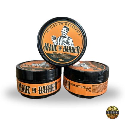 Imagem de Kit C/3 Cera Capilar Efeito Seco Matte Deluxe Extra Forte Uso Profissional Made in Barber 70g e 130g