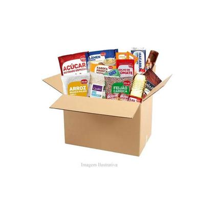 Imagem de Kit C/ 3 Cesta Básica Completa Alimentos Essenciais 16 Itens