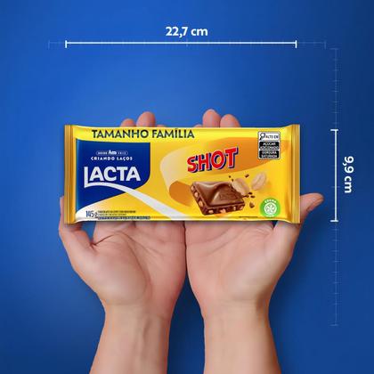 Imagem de Kit c/ 3 Chocolate Lacta Ao Leite Com Amendoim Shot 145g