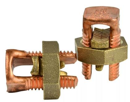 Imagem de Kit C/3 Conector Parafuso Cabos Fios Split Bolt Cobre 10mm/16mm/25mm/35mm/50mm/70mm