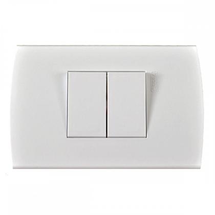 Imagem de Kit C/3 - Conjunto Peesa Alfa 1505A 2 interruptores Simpl...