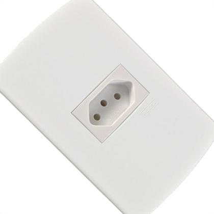 Imagem de Kit C/3 - Conjunto Peesa Alfa 1545 1Tomada 20A Branco