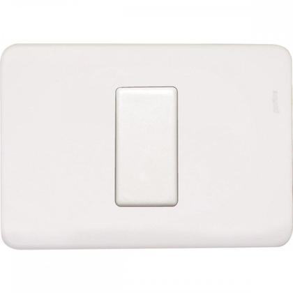 Imagem de Kit C/3 - Conjunto Perlex Aros 4X2 Branco Com Placa(1Para...