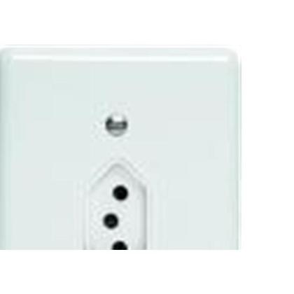 Imagem de Kit C/3 - Conjunto Perlex''Branca''Com Placa(1Tomada 10A) 2311