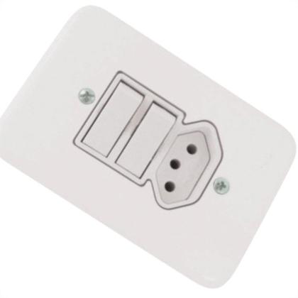 Imagem de Kit C/3 - Conjunto Radial Pollar 1901119 2Ss 1Tomada 10A