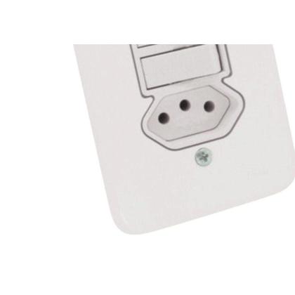 Imagem de Kit C/3 - Conjunto Radial Pollar 1901119 2Ss 1Tomada 10A