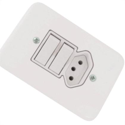 Imagem de Kit C/3 - Conjunto Radial Pollar 1901219 2Ss 1Tomada 20A