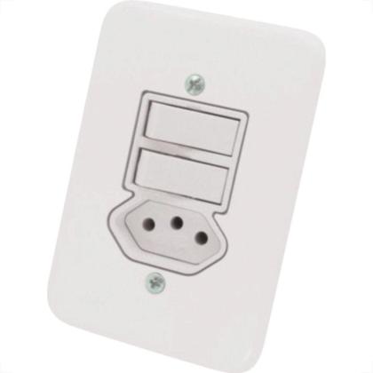 Imagem de Kit C/3 - Conjunto Radial Pollar 1901219 2Ss 1Tomada 20A