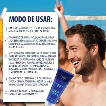 Imagem de Kit C/3 Creme Depilatório Depil Power (sem Dor) 120g