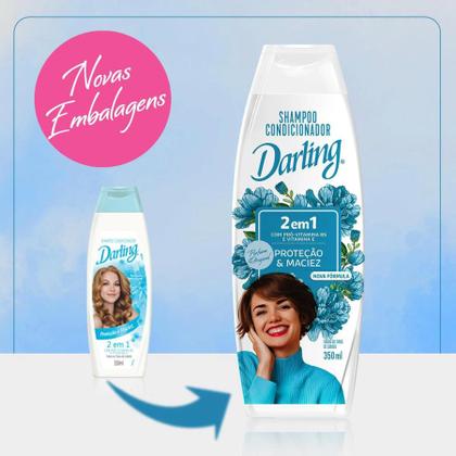 Imagem de Kit c/ 3 Darling Shampoo E Condicionador 2 Em 1 350Ml