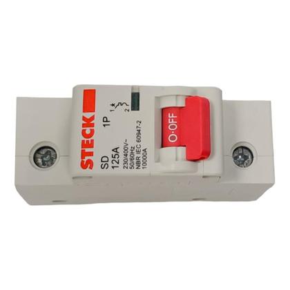 Imagem de Kit C/3 - Disjuntor Steck Din Unipolar125A Sd1 C  Sdd1C125