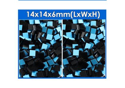 Imagem de Kit C/ 3 Dissipador De Calor Autoadesivo 14mm X 14mm X 6mm