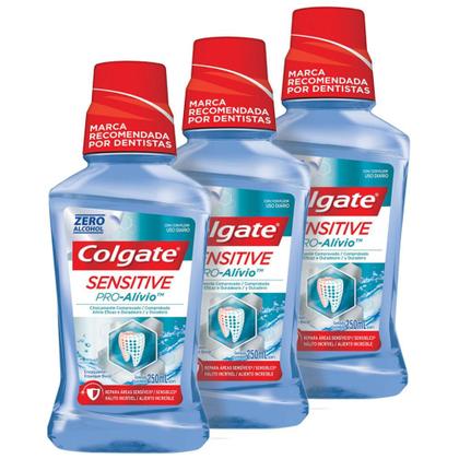 Imagem de Kit C/ 3 Enxaguante Bucal Colgate Sensitive Pro-Alívio 250ml