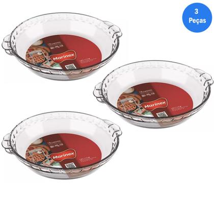 Imagem de Kit c/3 Forma Assadeira Filetada Grande 1,6L Marinex Nadir