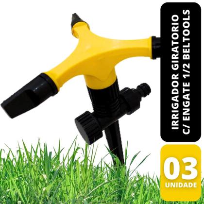 Imagem de KIT C/ 3 Irrigador Giratorio C/ Engate 1/2 Beltools