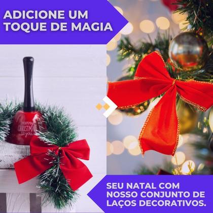 Imagem de Kit C/3 Laços De Natal Árvore Natalina Enfeite Laço