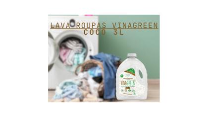 Imagem de Kit c/ 3 Lava Roupas Líquido Vinagreen Coco 3L 60 Lavagens