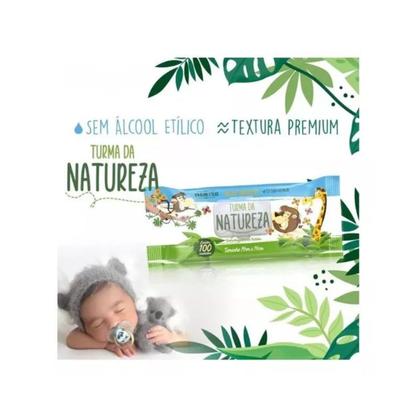 Imagem de Kit C/3 Lenços Umedecido Turma Da Natureza Premium Toalhinha
