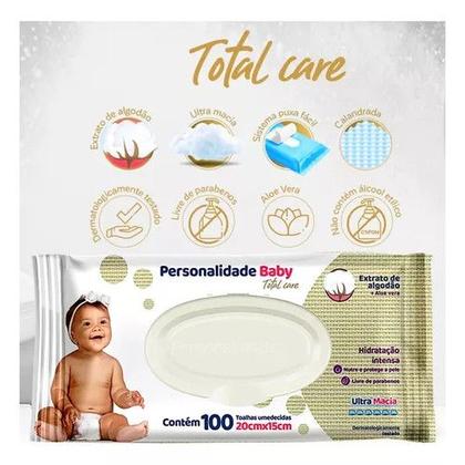 Imagem de Kit C/3 Lenços Umidecidos Personalidade Total Care Bebe 100 Toalhinhas Cada