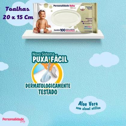 Imagem de Kit C/3 Lenços Umidecidos Personalidade Total Care Bebe 100 Toalhinhas Cada