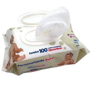 Imagem de Kit C/3 Lenços Umidecidos Personalidade Total Care Bebe 100 Toalhinhas Cada