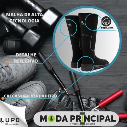 Imagem de KIT C/3 Meia Running 3/4 De Alta Compressão Lupo Fio Emana Power Fit 15006-002