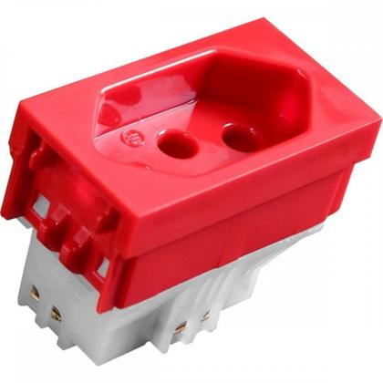 Imagem de Kit C/3 - Modulo Ilumi Vivaz 1 Tomada 20A. Vermelha 75142