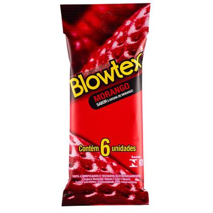 Imagem de Kit c/ 3 Pacotes Preservativo Blowtex Morango c/ 6 Un Cada