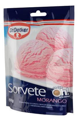 Imagem de Kit c/ 3 Po para Sorvete Morango Dr. Oetker Sache 150g