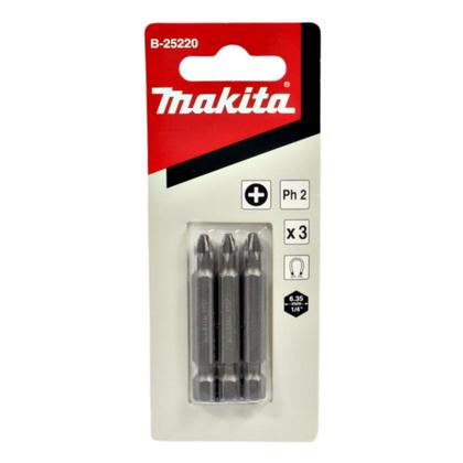 Imagem de Kit C/ 3 Pontas Bits Magnética Ph2 B-25220 Original Makita