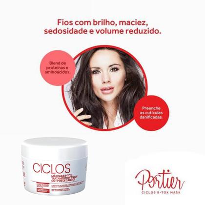 Imagem de Kit C/3 Portier B-tox Ciclos Máscara 250g Original!