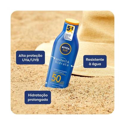 Imagem de Kit C/3 Protetor Solar Nivea Sun Protect & hidrata Fps50 200ml