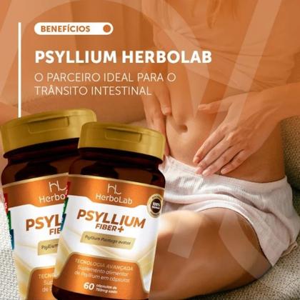 Imagem de KIT C/3 Psyllium Fiber Pro Premium 60 cáps 700mg - Herbolab