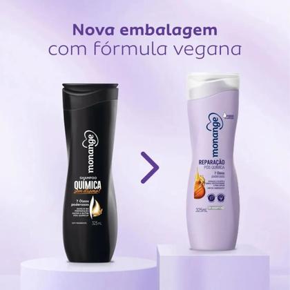 Imagem de Kit c/ 3 Shampoo Monange Quimica Sem Drama 325ml
