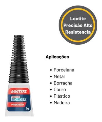 Imagem de Kit c/ 3 Super Bonder Loctite 5g Cola Couro Madeira Metal