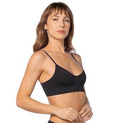 Imagem de Kit c/3 Sutiã Básico Sem Costura Lupo 41100-001 - Natural+Nude+Preto