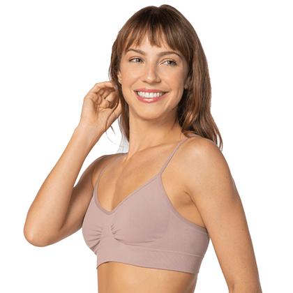 Imagem de Kit c/3 Sutiã Básico Sem Costura Lupo 41100-001 - Natural+Nude+Preto