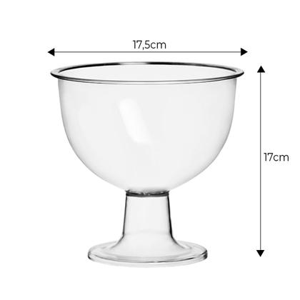 Imagem de Kit C/ 3 Tigela Fruteira para Buffet Acrílico Crystal 1,4L