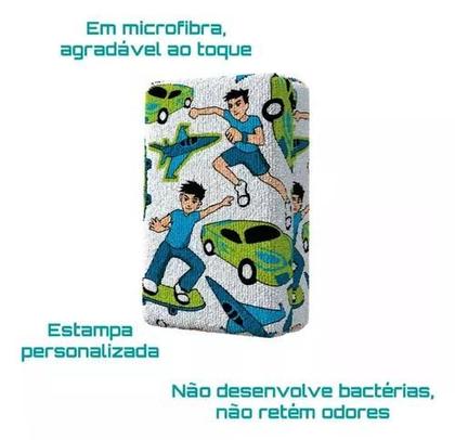 Imagem de Kit c/3 un.Esponja microfibra para banho menino skate - Flashlimp