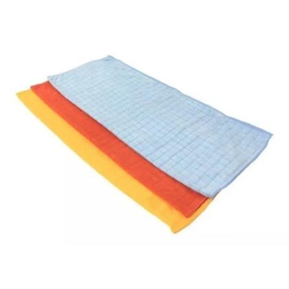 Imagem de Kit C/ 3 Unidades Pano De Chão Microfibra 48cm x 58cm Celeste - Multicolorido
