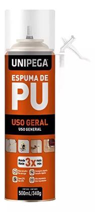 Imagem de Kit c/ 3un espuma pu uso geral 500ml/320g unipega