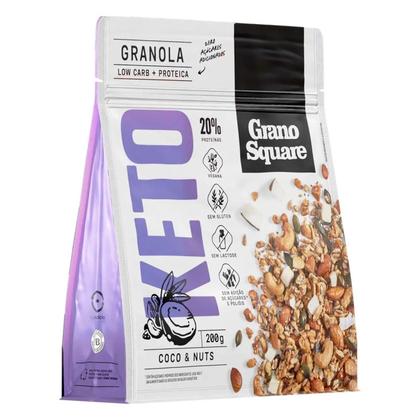 Imagem de Kit c/ 3und Granola Keto Low Carb GranoSquare 200g