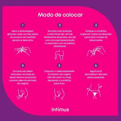 Imagem de Kit c/ 4 Absorvente Interno Super 8 Unidades Intimus