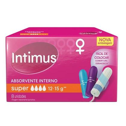 Imagem de Kit c/ 4 Absorvente Interno Super 8 Unidades Intimus