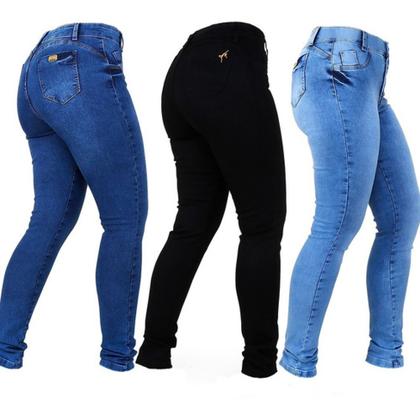 Imagem de Kit c/ 4 Calça Jeans Lycra Feminina Destroyed e Lisa